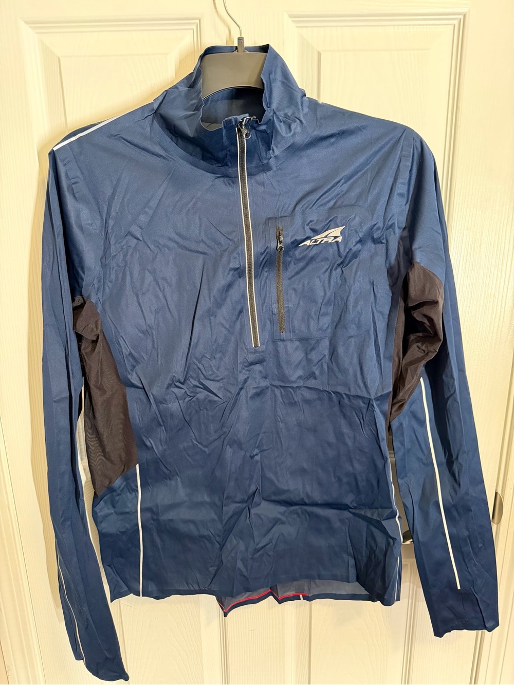 Altra Men's Navy Blue Lightweight Packable Half-Zip Running Jacket Size L NWT